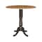 International Concepts Round Round 42 in. Dual Drop Leaf Bar Height Dining Table - Hickory/Washed Coal, 42 in W, 42 in L K45-42DPT-6B-2 - alternate 1